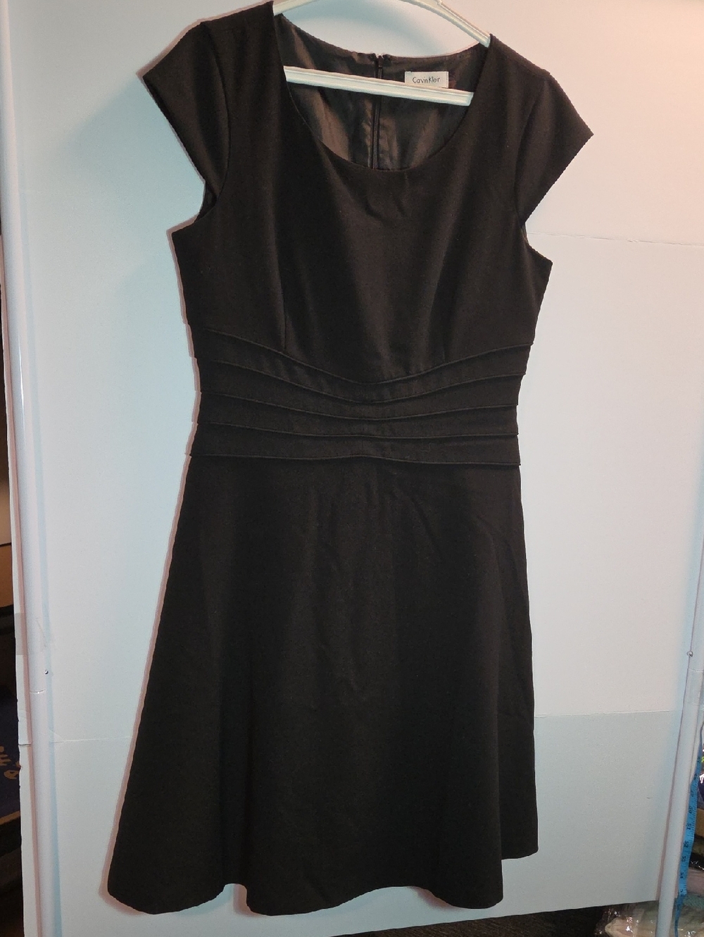 Calvin Klein Black Cap Sleeve Dress Size 8
